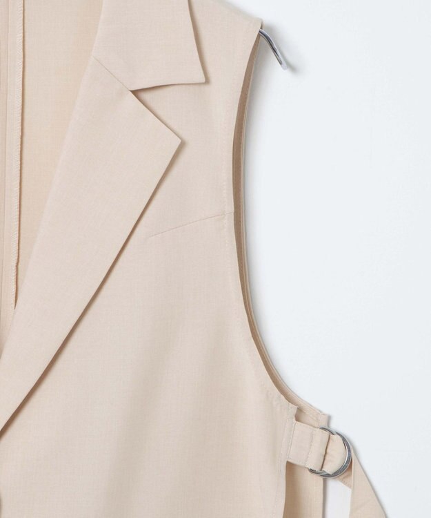 WEGO リネンライクサイドベルトベスト ナチュラル