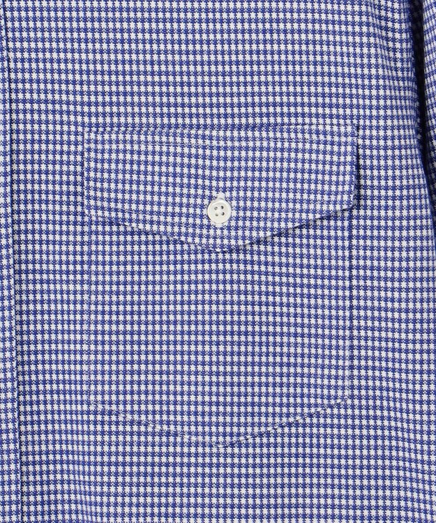 J.PRESS MEN 【KING SIZE】ギンガムネルジャージ シャツ/B.D ネイビー系3