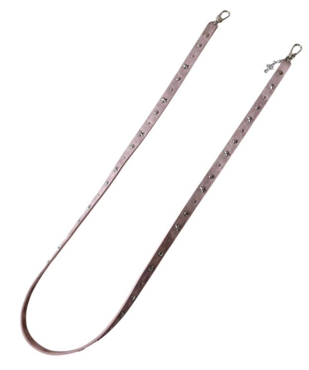 WEGO スタッズデニムライクストラップ ピンク