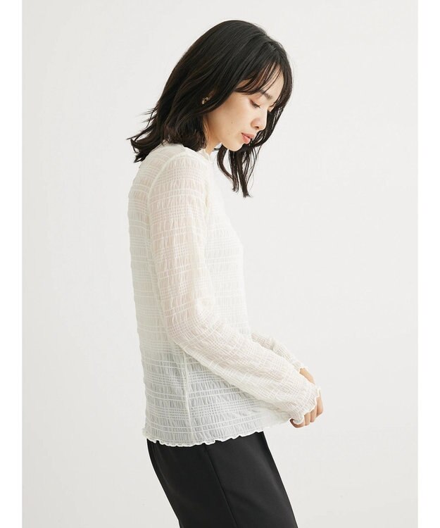 Green Parks シャーリングシアープルオーバー Ecru