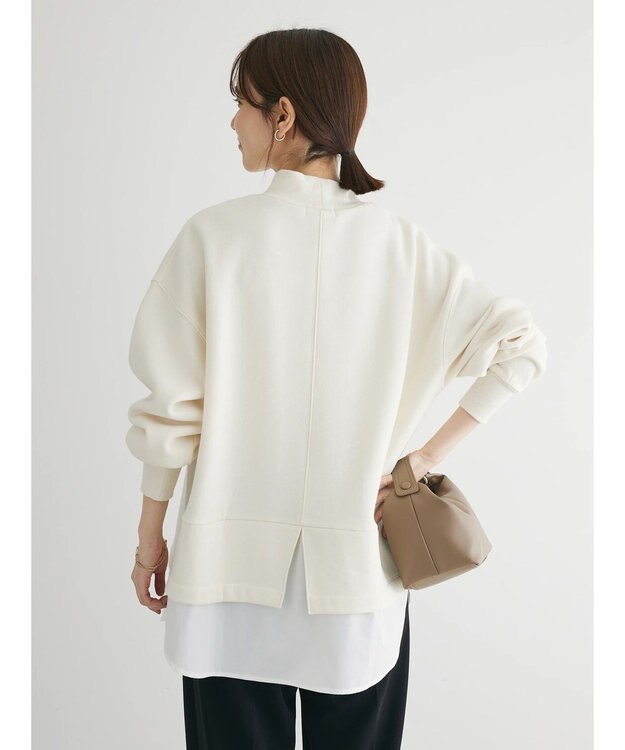 Green Parks 裏起毛ドッキングチュニック Off White