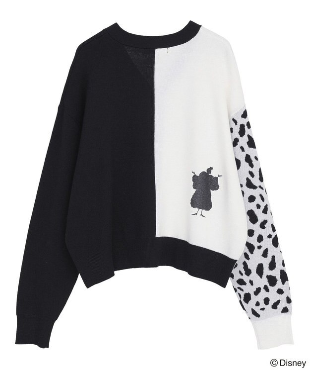 Green Parks VILLAINS/アシンメトリーニットカーディガン White