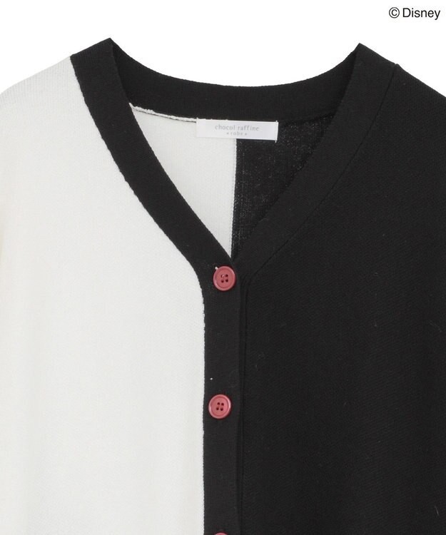 Green Parks VILLAINS/アシンメトリーニットカーディガン White