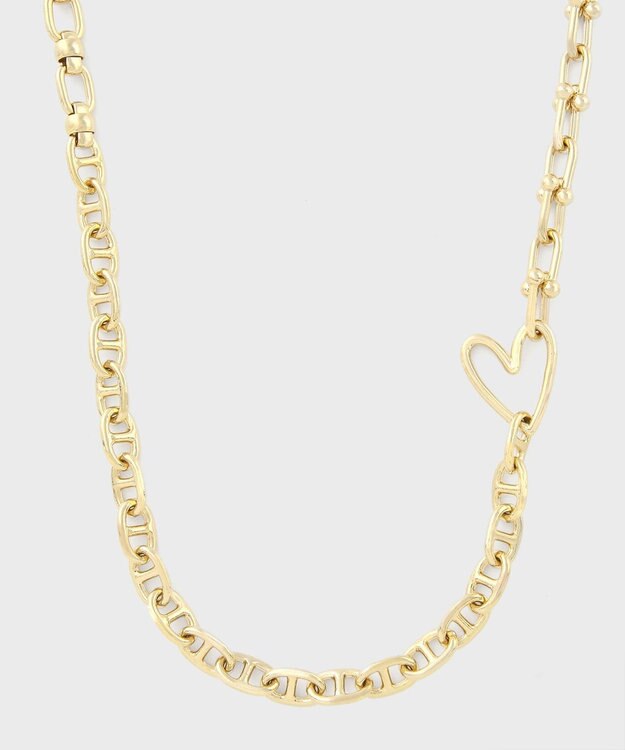 Paul Smith ハートミックスチェーン ネックレス ゴールド