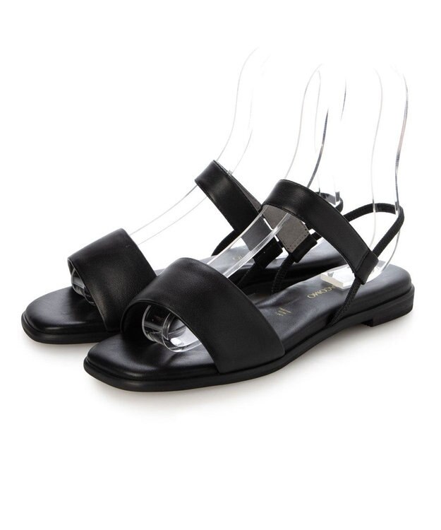 MODE ET JACOMO <MODE ET JACOMO>シンプルフラットストラップサンダル ブラック