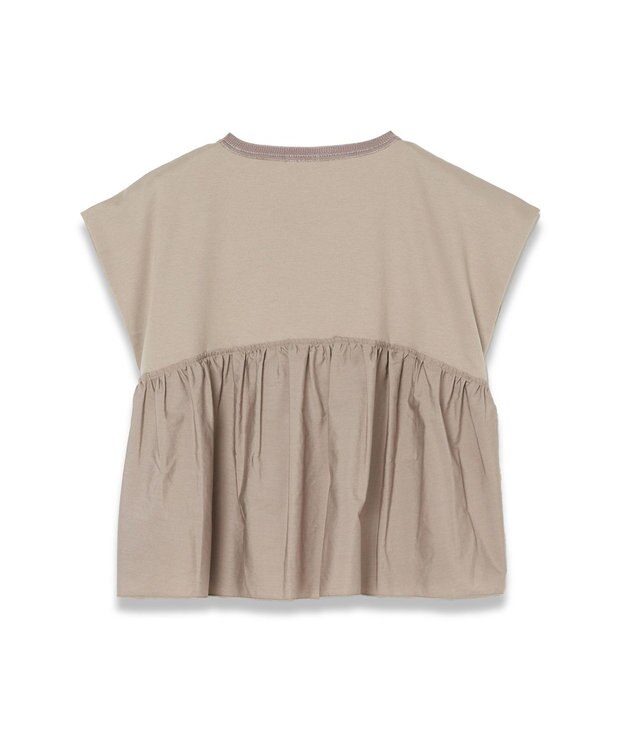 JOSEPH 【洗える】ポプリンジャージー　キャップスリーブティーシャツ Escargot
