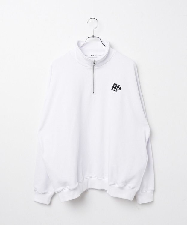 WEGO ヘビーウエイトハーフZIPワンポイントPO ホワイト