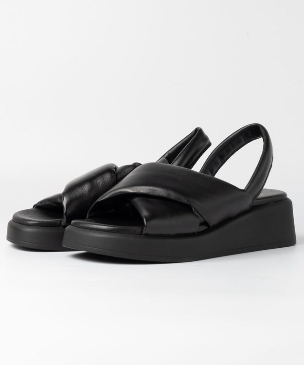 BONTRE 【BONTRE/ボントレ】パフィーストラップサンダル/40352-US ブラック