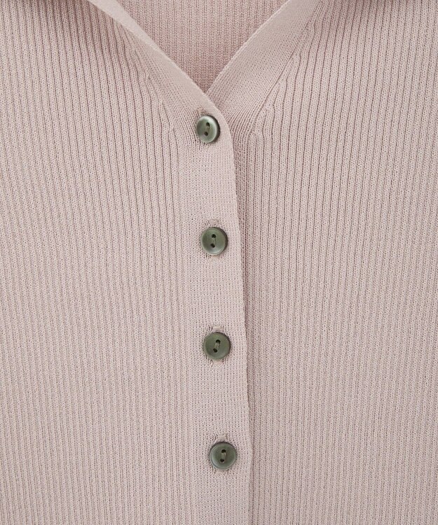 earth music&ecology 【接触冷感】襟付きニットカーディガン Pink