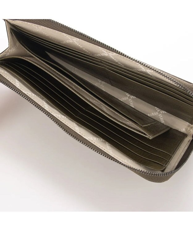 PELLE BORSA L字ファスナー長財布 Bark Goods バークグッズ 4837 カーキ