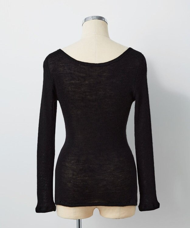 TOQUE 〈大草直子さんアドバイザー〉ロイヤルベビーアルパカ針抜きスムスインナートップス ブラック