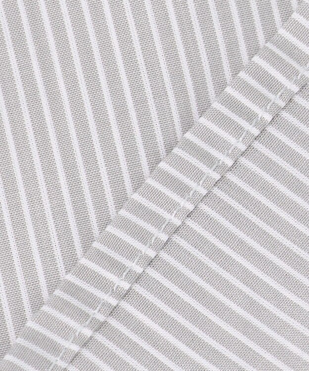 ANY 【手洗い可能/抗菌防臭/速乾/UVカット】ショート丈シャツ グレーピンストライプ