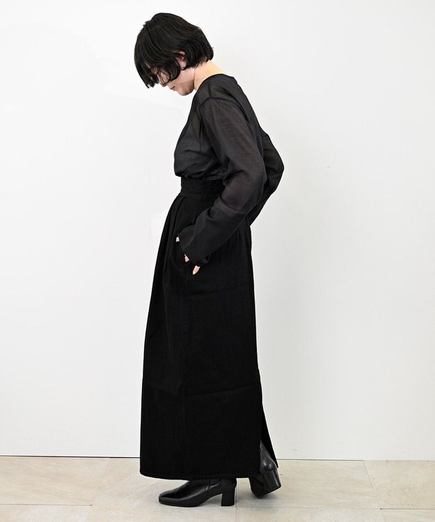 woadblue ＜坪田あさみさんコラボ＞COCO ココ  デニムスカート BLACK
