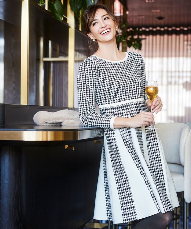 TOCCA 【WEB限定】BOAD GAME ニットドレス [WEB限定]千鳥柄系