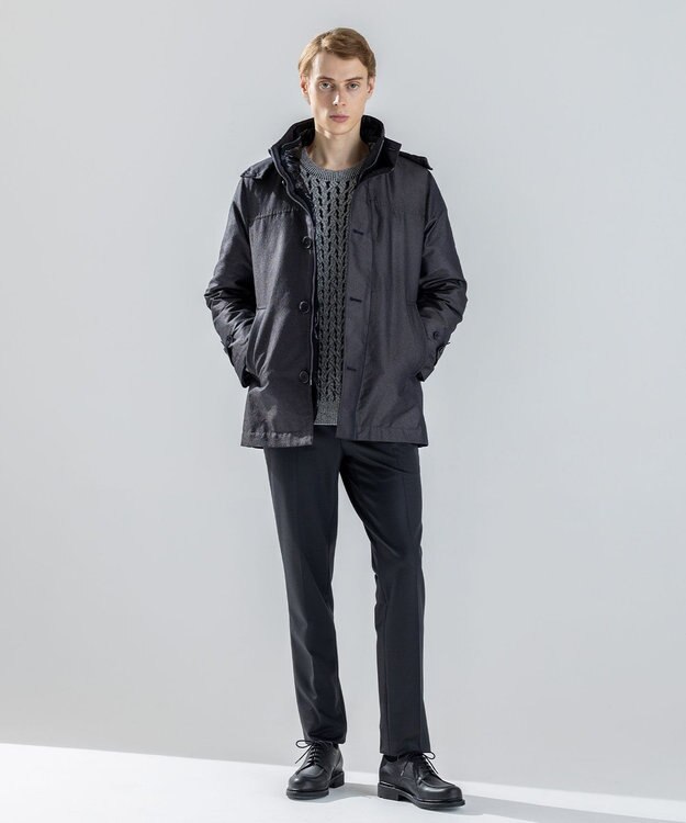 JOSEPH HOMME 新素材【4WAY】ライトラスターシャンブレー　ダウンコート カーキ系