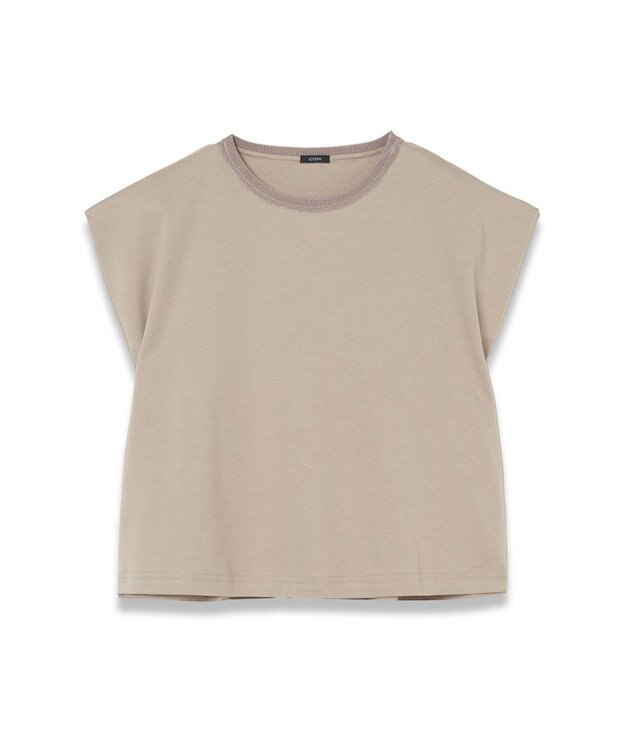 JOSEPH 【洗える】ポプリンジャージー　キャップスリーブティーシャツ Escargot