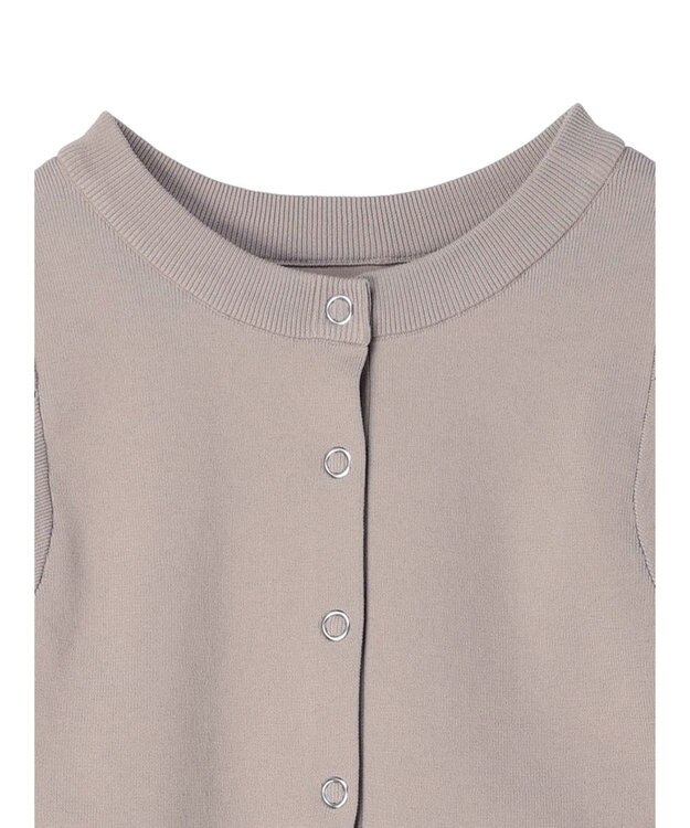 Green Parks ・ｆｕｒｒｙ　ｒａｔｅ２ｗａｙかる~いニットカーデ Light Gray