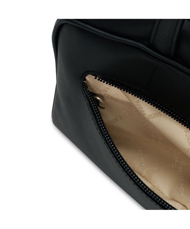 PELLE BORSA レザースモールボストンバッグ Epure 5839 ブラック