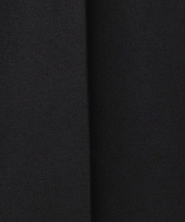 自由区 S 【UVカット・接触冷感・洗える】コットンサテンクロップド丈ワイドストレート パンツ ブラック