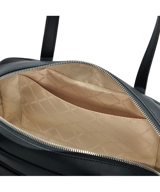 PELLE BORSA レザースモールボストンバッグ Epure 5839 ブラック