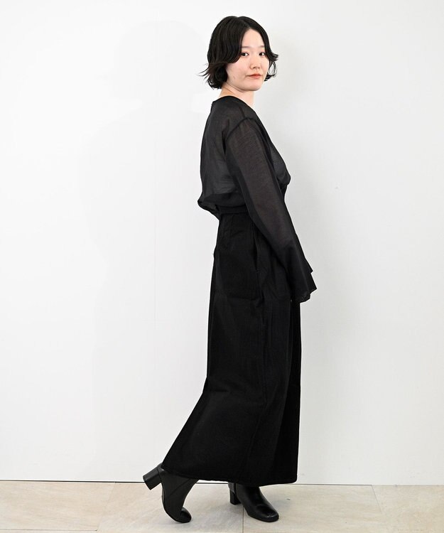 woadblue ＜坪田あさみさんコラボ＞COCO ココ  デニムスカート BLACK