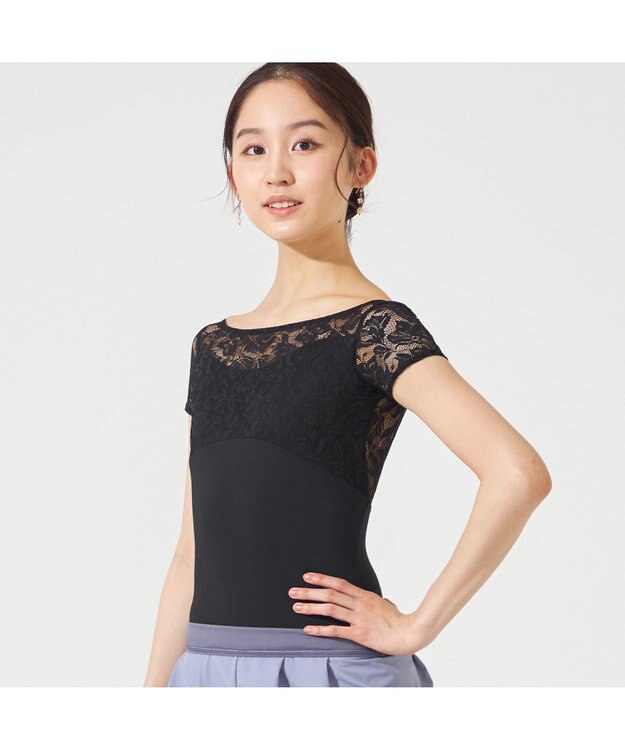 Chacott 【MAY NAGAHISA】キャップスリーブレオタード ブラック