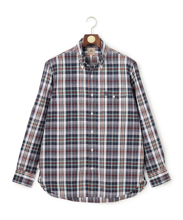 J.PRESS MEN 【Aero Weave】クールマックス サッカーシャツ / B.D. ブラウン系3