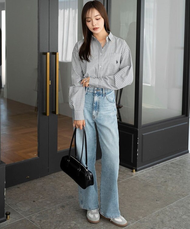 WEGO 【25年秋新色登場★】U.S. POLO ASSN.別注ロングスリーブシャツ ブラックチェック1