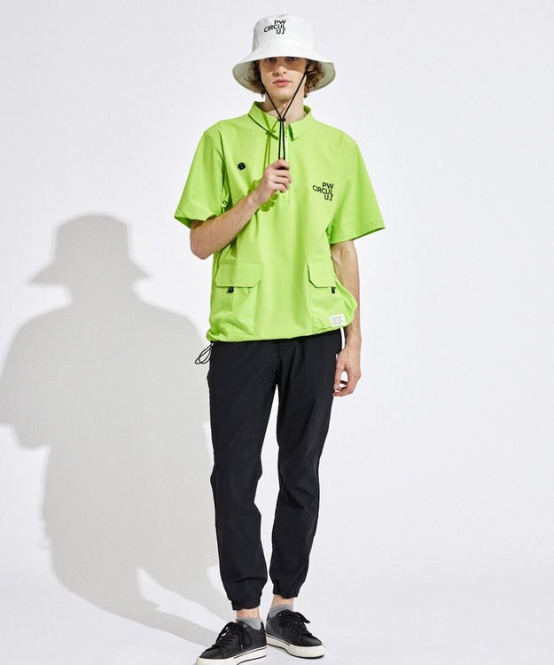 PW CIRCULUS 【機能性素材 TM ICE 使用】パンチング パンツ ブラック系