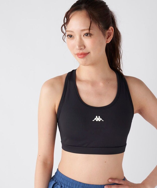 OP／FILA 【Kappa】カップ/リフレクター付き フィットネス スポーツブラトップ ブラック