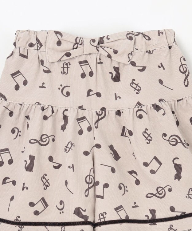 ANY KIDS 音符総柄キュロット ミルキーベージュ