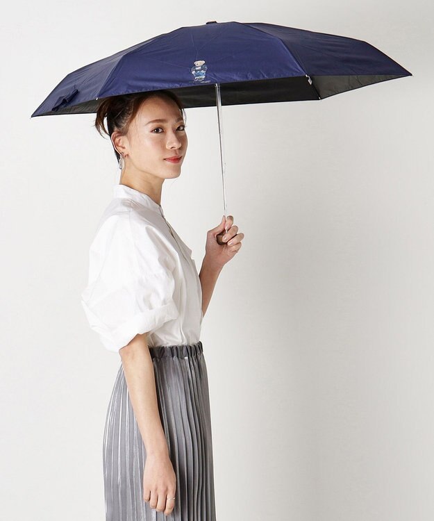 MOONBAT 【WEB限定】POLO RALPH LAUREN(ポロ ラルフローレン) 晴雨兼用日傘 折りたたみ傘 コンパクト ポロベア 一級遮光 遮熱 UV ディープブルー