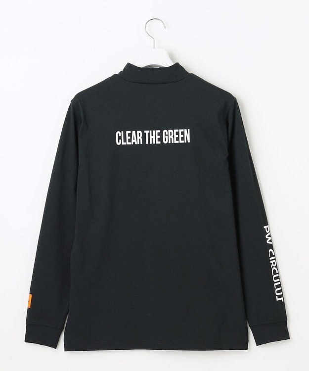 PW CIRCULUS 【吸水速乾 / UV遮蔽率99.5% UVカット / ストレッチ】【MEN】ロングスリーブモックT ゴルフ ブラック系