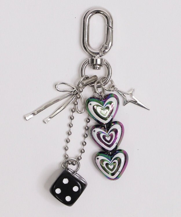 WEGO ハートダイスセットキーホルダー ブラック