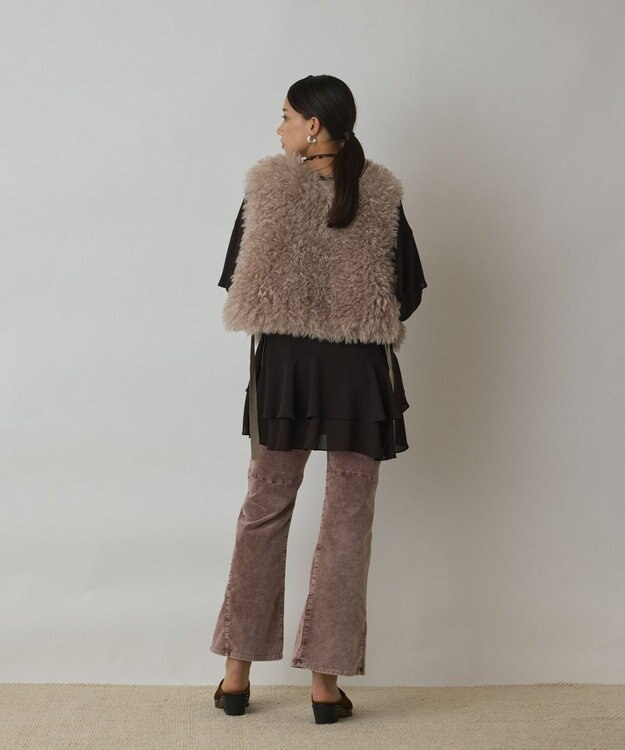 GRACE CONTINENTAL ショ－トファ－ジレ ベージュ