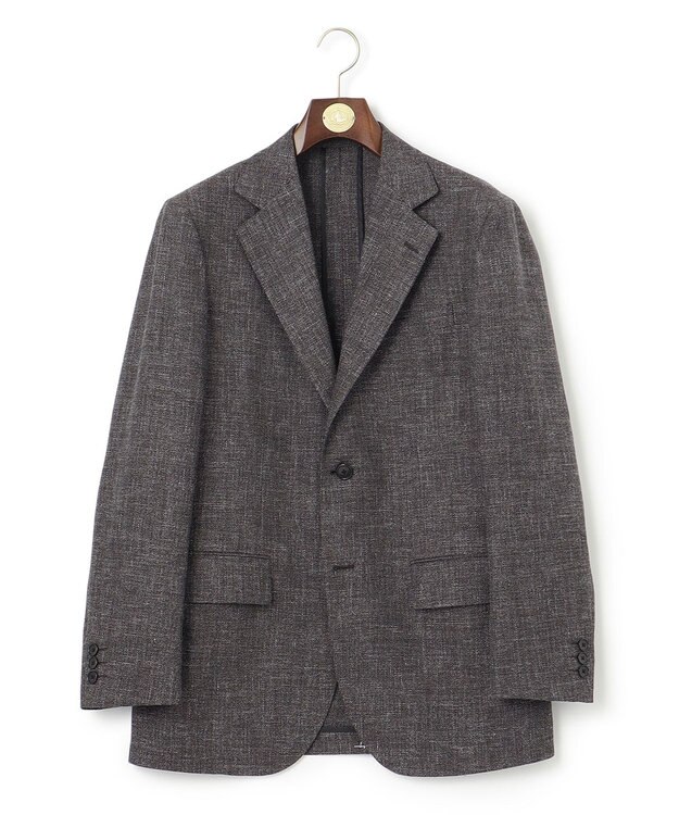 J.PRESS MEN 【WEB・一部店舗限定】COOL AIRY TWISTリネンミックス ジャケット ダークブラウン系