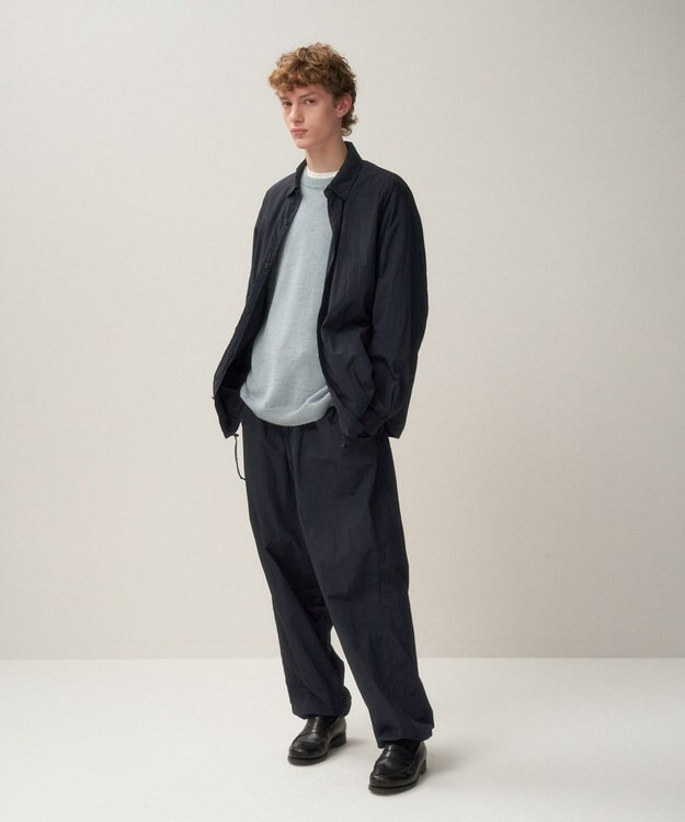 ATON HAND DYED NYLON | オーバーパンツ - UNISEX NAVY