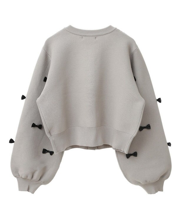 Green Parks ・ｓｗｉｎｇ　ｂｙ　メニーリボンニットカーディガン Gray Beige