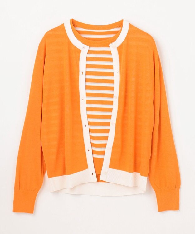 ANY ツインニットセット（ノースリーブニット＋カーディガン） マリーゴールド