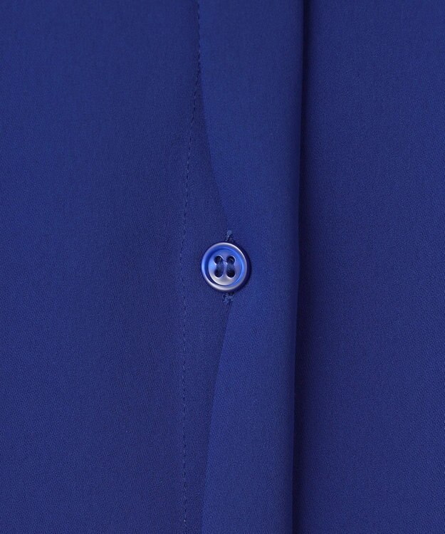 ICB L 【UVカット・接触冷感・防シワ・洗える】エステルダブルクロス ハンカチーフスリーブブラウス ロイヤルブルー系