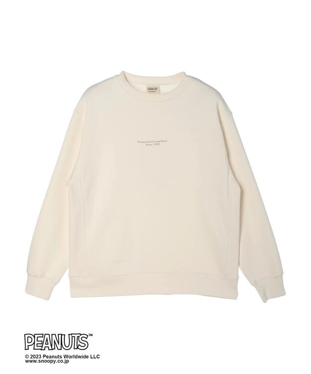 CRAFT STANDARD BOUTIQUE ＰＥＡＮＵＴＳ裏起毛スウェットクルー Ivory