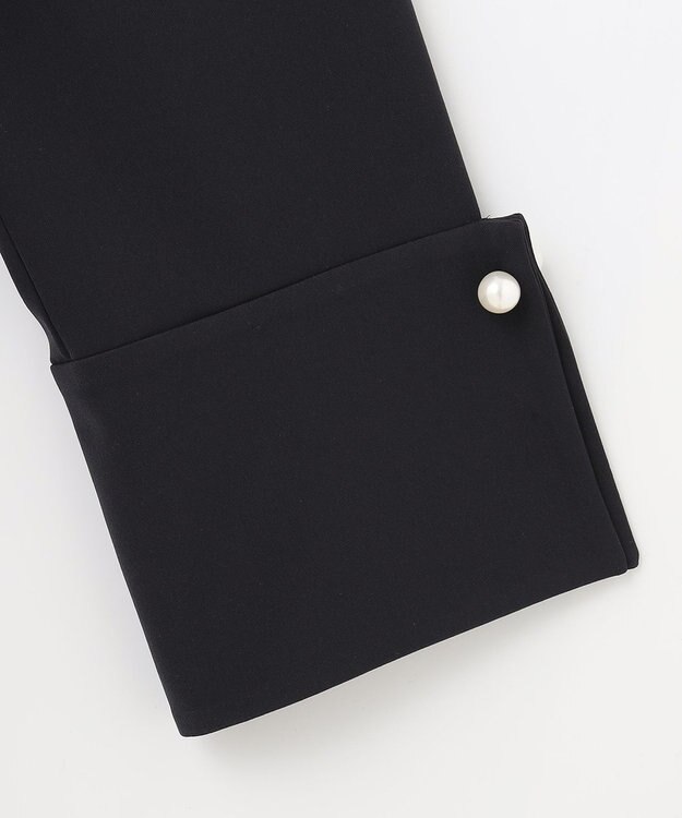 #Newans 【セレモニーにも】パールボタンビッグブラウス ネイビー系