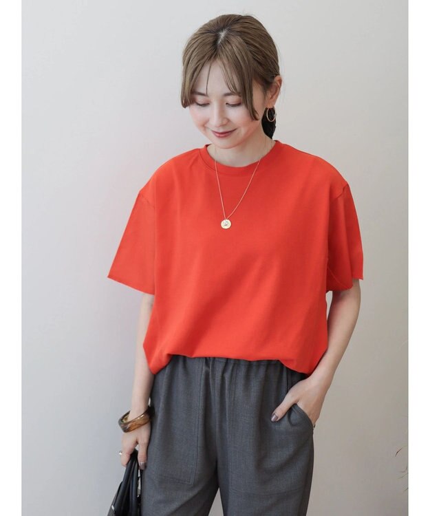 AMERICAN HOLIC 異素材ショルダー切替カットプルオーバー Red