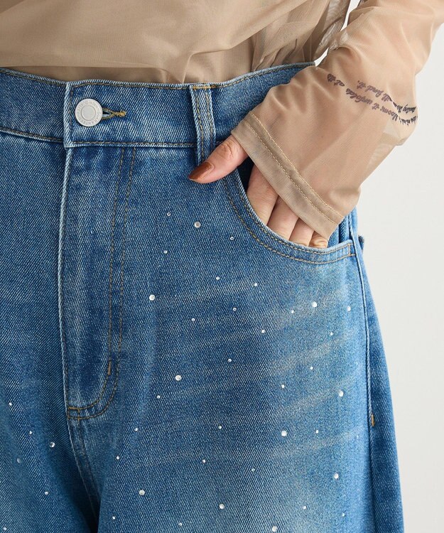 Green Parks ・ＥＬＥＮＣＡＲＥ　ＤＵＥ　ラインストーンデニム Light Indigo