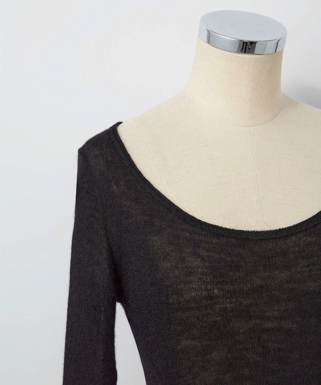 TOQUE 〈大草直子さんアドバイザー〉ロイヤルベビーアルパカ針抜きスムスインナートップス ブラック