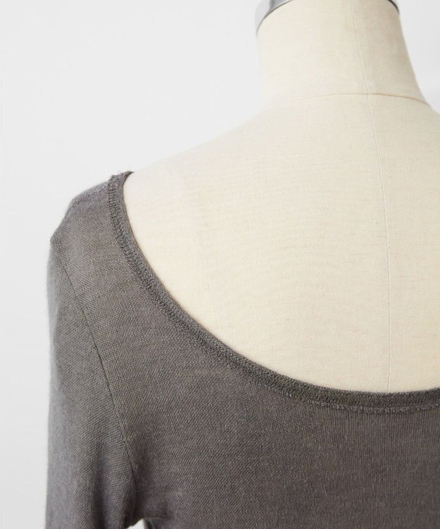 TOQUE 〈大草直子さんアドバイザー〉ロイヤルベビーアルパカ針抜きスムスインナートップス グレー