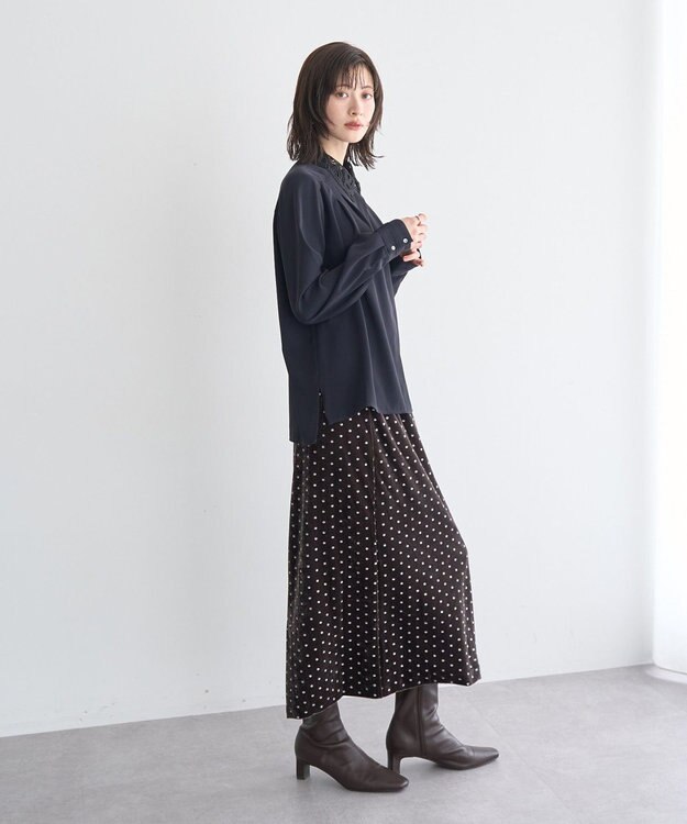 YECCA VECCA 2wayレース襟ブラウス Off White