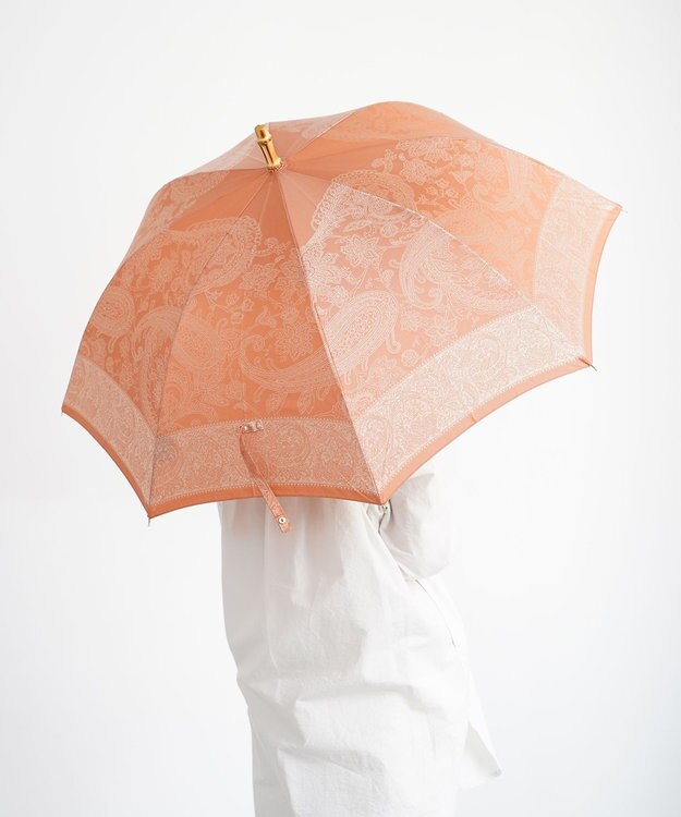 槇田商店 Kirie ペイズリー ビンテージアプリコット 長傘