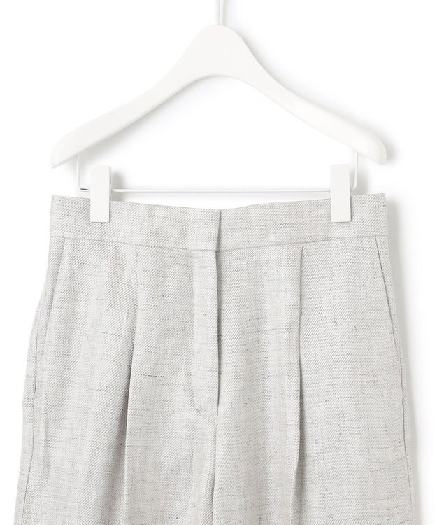 ICB 【日本製】トリアセリネンシャイニーツイル ワイドパンツ ライトグレー系