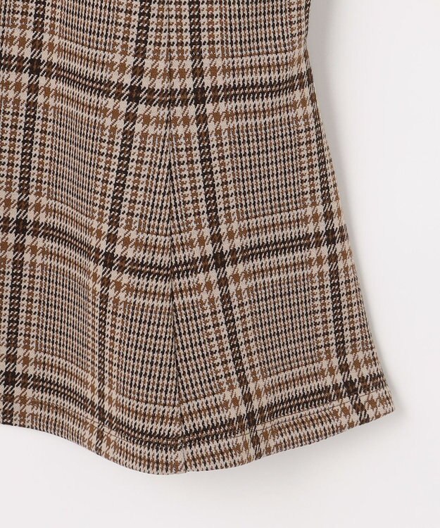 組曲 KIDS 【110-140㎝】レディチェック ワンピース ブラウン